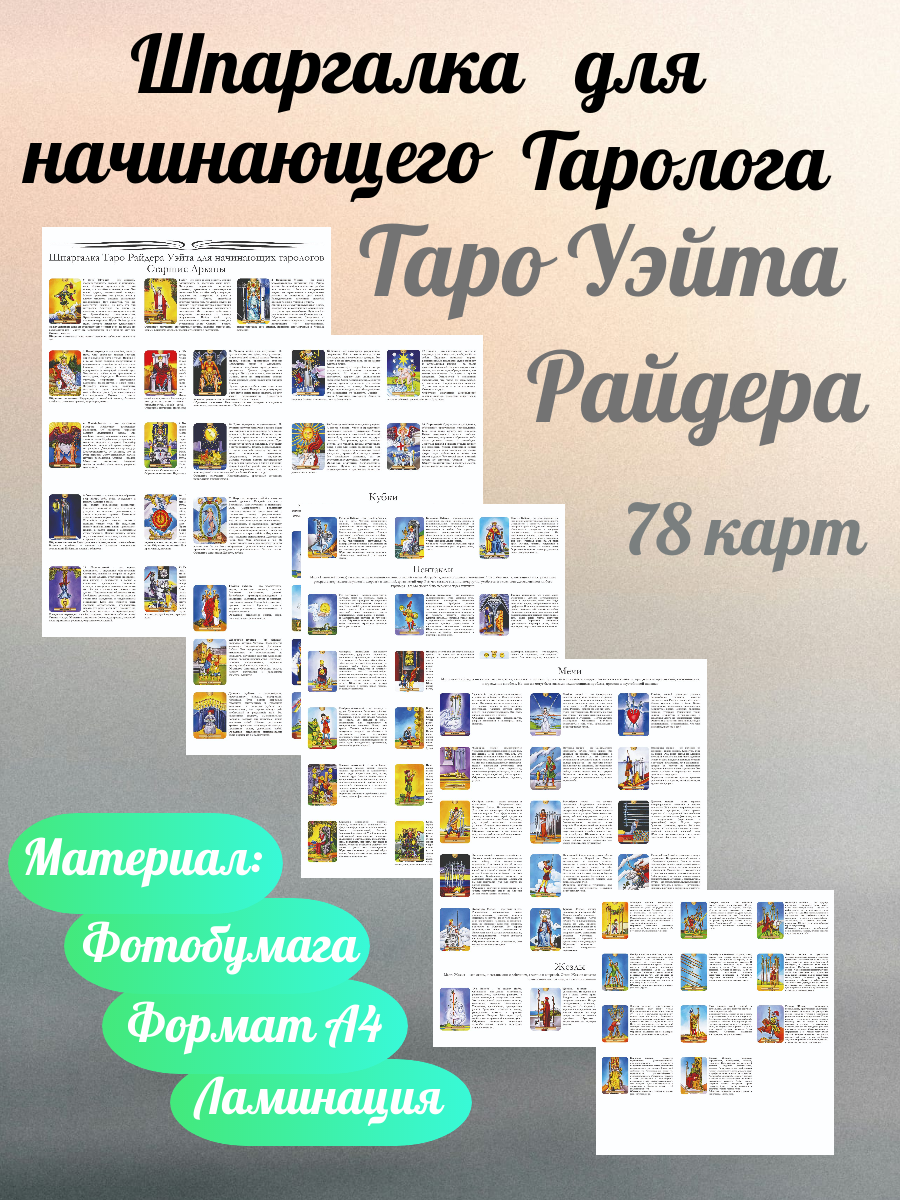 Шпаргалка Уэйта Райдера